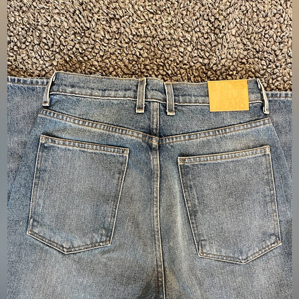 B SIDES Plein Straight Blue Jeans - Picture 3 of 6